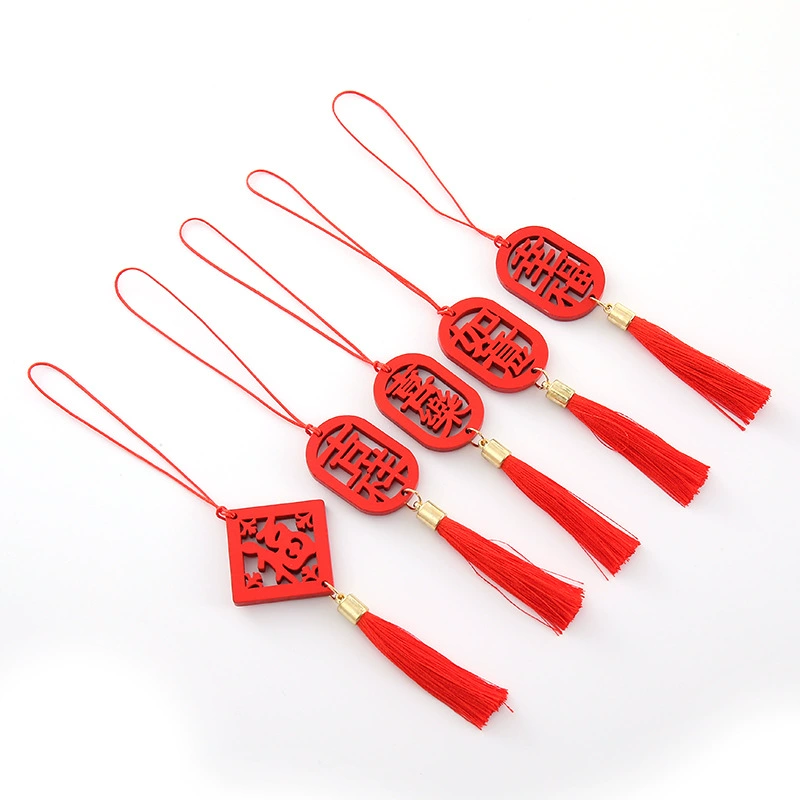 Праздничные весенние новогодние подвески деревянные благословения красные веревки