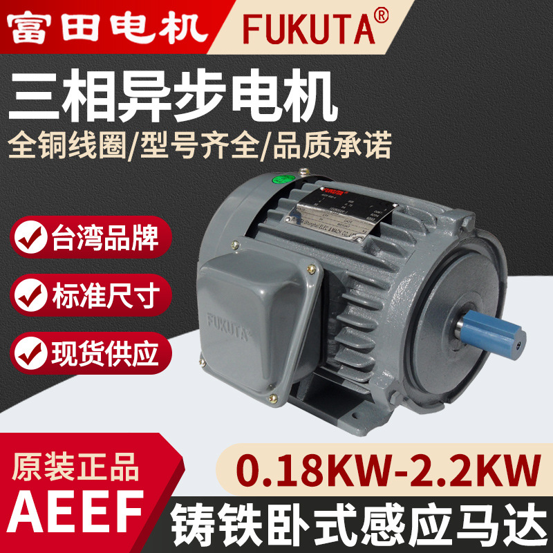 台湾富田FUKUTA进口电机0.37/0.75/1.5/2.2KW/380V三相异步电动机