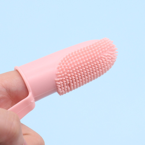 Pet Finger Cot Toothbrush Dog and Cat Teeth Brushing Finger Cot Oral Cleaning Two-Finger Dog Toothbrush Oral Care
