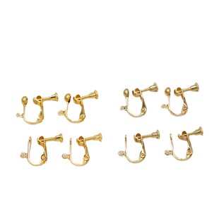 Screw ear clip DIY earring accessories without ear hole U-shaped adjustable screw ear clip flat head wave head screw ear clip