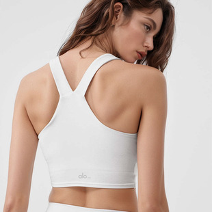 Alo Sco Cross-Border Nude Halter Yoga Vest for Women with Chest Pad High-Strength Shock-Proof Fitness Sports Bra