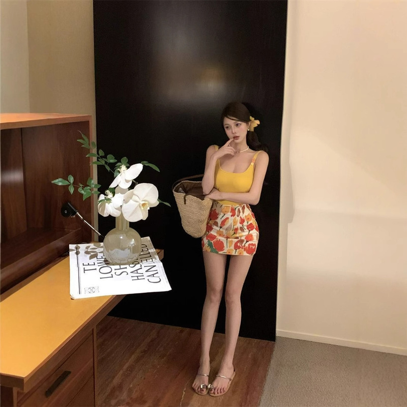 辣妹小雏菊花朵夏季高腰半身裙2025夏季新款高级显瘦多巴胺穿搭女|undefined