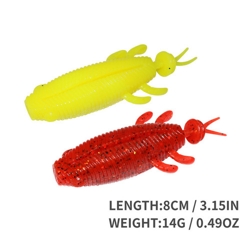 Wholesale floating soft worm frog bait into the water 45°8cm14g soft bait crank hook black fish potato thunder strong bait cross-border