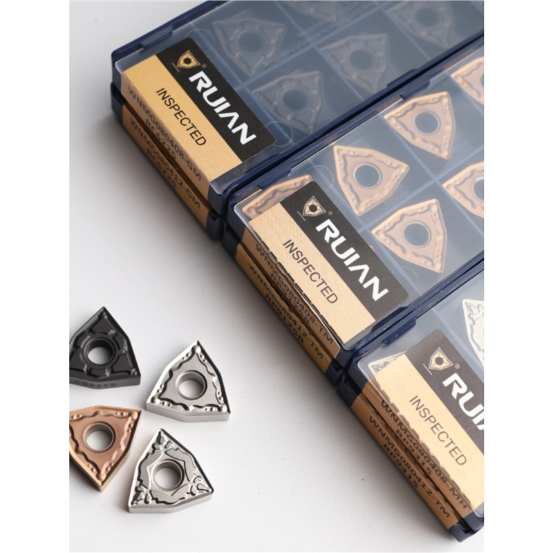 RUIAN锐安数控刀片WNMG0804/08/12-GM/TM/MH不锈钢钢件外圆车刀粒