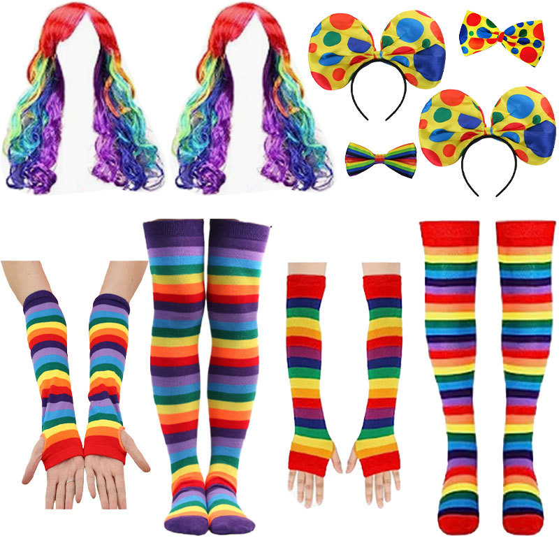 Cosplay de nariz de payaso traje de actuación para adultos traje de payaso traje de cosplay cos disfraz de peluca