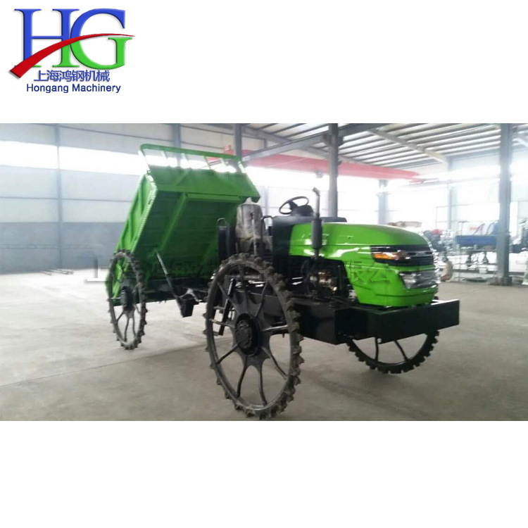 撒肥打药一体稻田运秧机 座驾式水田运苗机 农用货物托运拖拉机