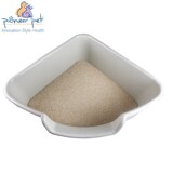 SmartCat Большой открытый пластиковый треугольный кошачий туалет, угловой кошачий туалет, ежемесячная распродажа 1