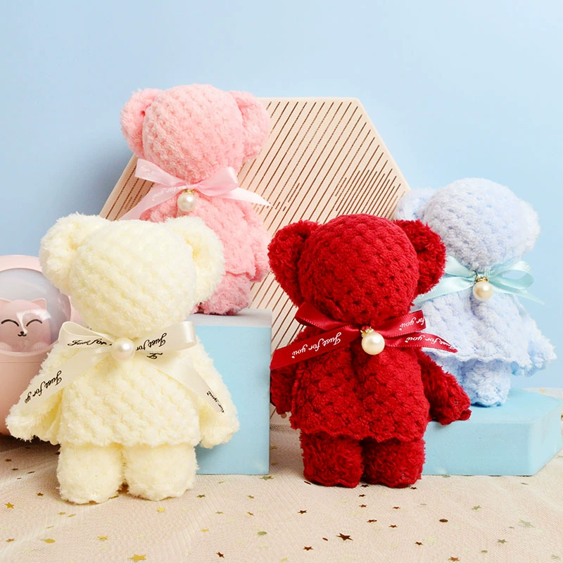 Плюшевый медведь-полотенце, сувенир, товары для свадебного магазина, конфеты, свадебные красные аксессуары, подарки на Новый год и День женщин