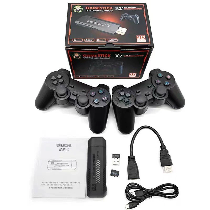 Wireless retro game console for double, new collection, 64G