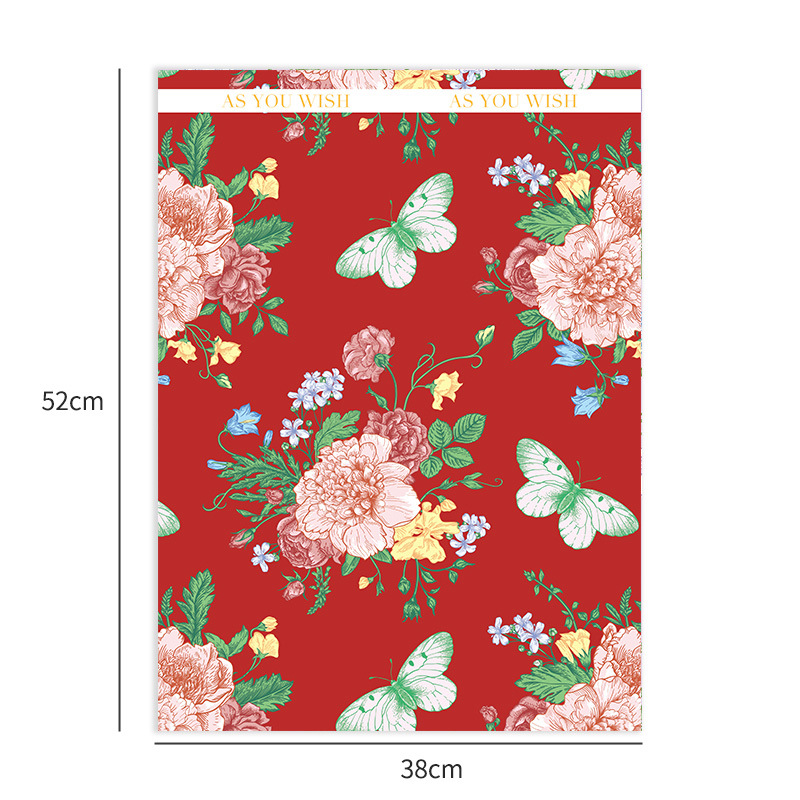 Flower Sea Series Embalaje de flores Papel kraft Floristería al por mayor Embalaje floral Material de bricolaje Papel de flores inins de San Valentín