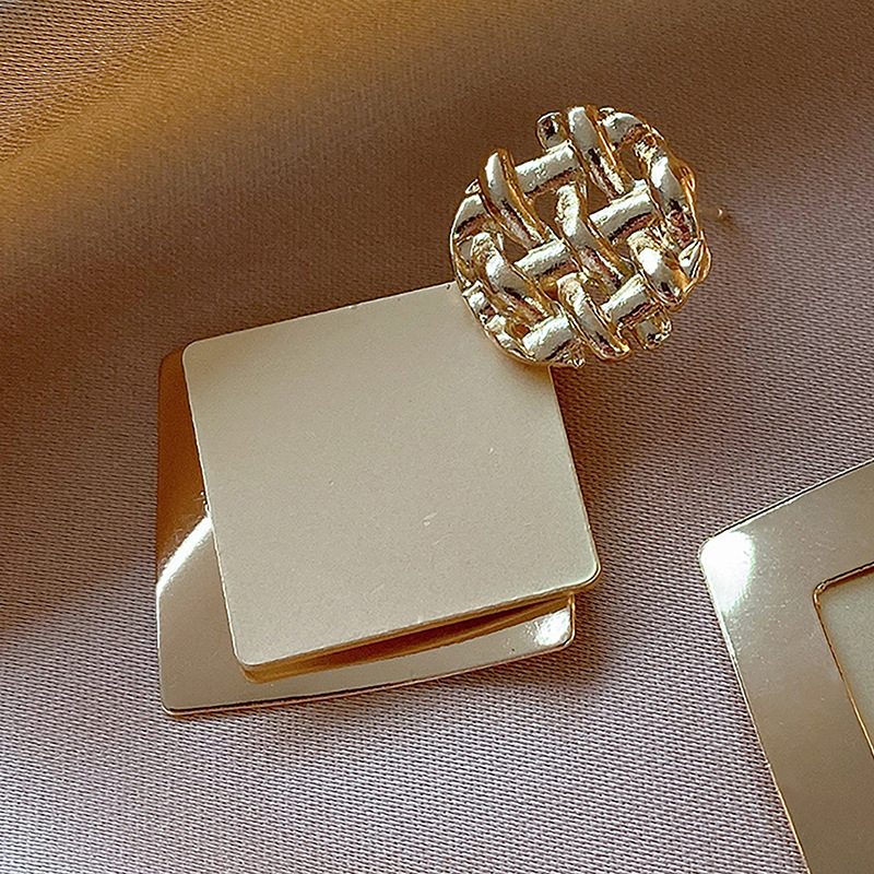 Geometric Pattern Fashion Geometric Square Sequin Earrings Simple Alloy Earrings