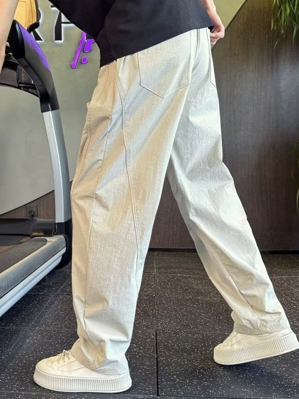 202 Spring and Autumn New Style Casual Pants for Men, Loose Wide-Leg Pants, Stylish and Versatile Quick-Dry Harem Casual Pants, Men's Fashion Trend