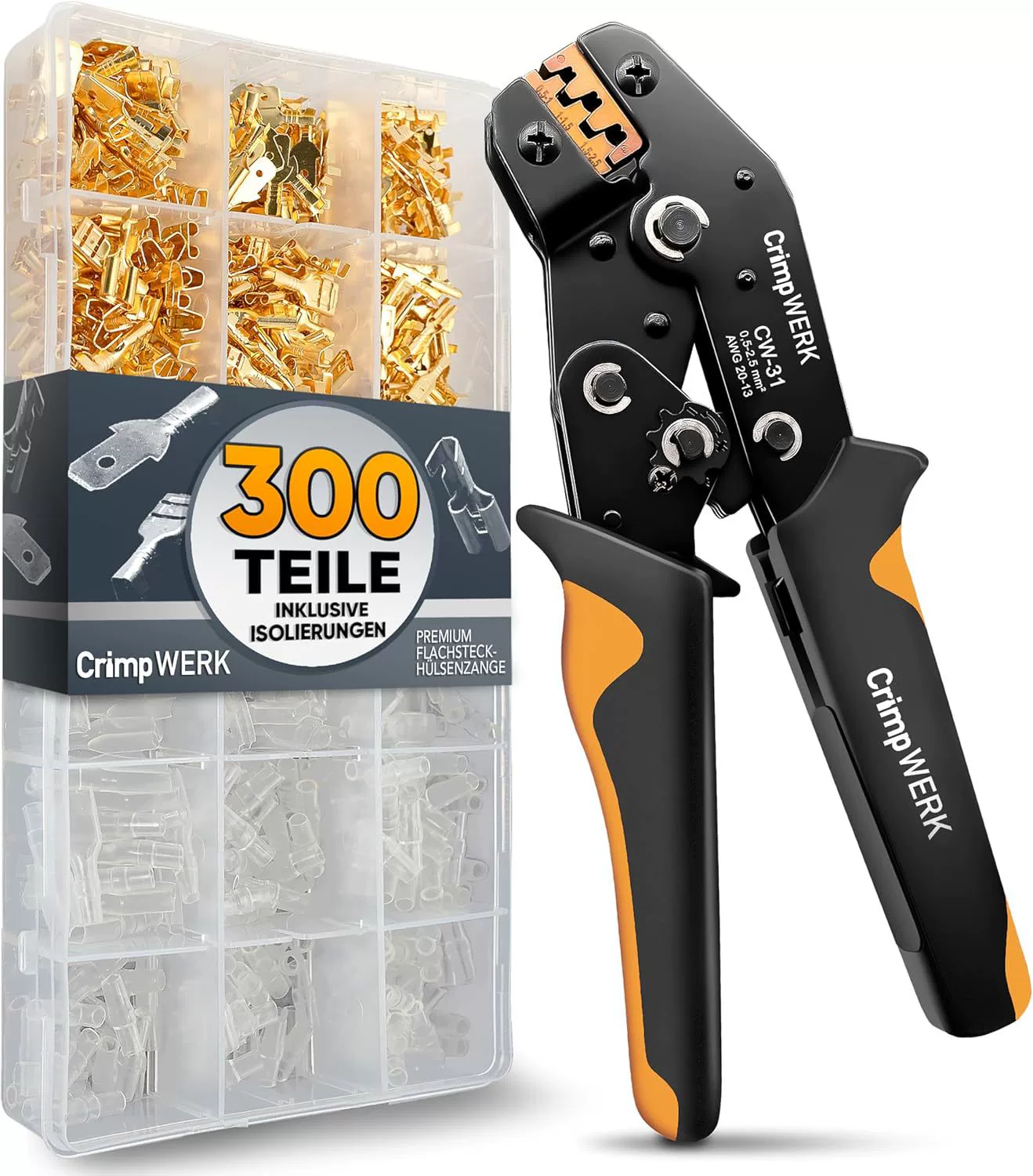 CrimpWERK Crimpzange Flachsteckhülsen - Набор клещей для обжима чернил