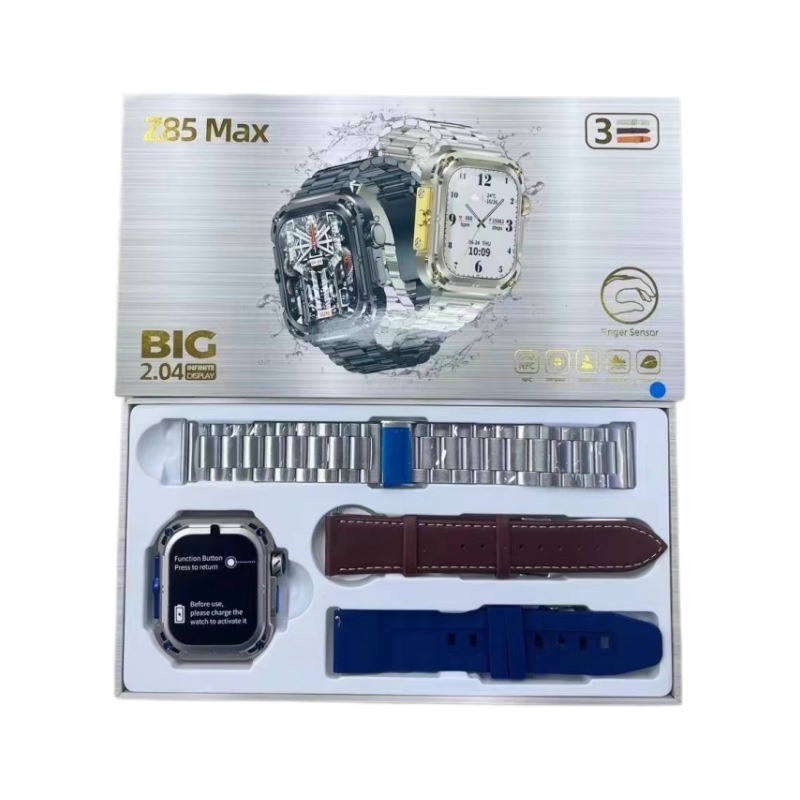 El reloj inteligente Z85Max es un modelo privado popular con una duración de batería ultra larga, podómetro deportivo, llamadas por Bluetooth y funciones de reloj inteligente Huaqiangbei.