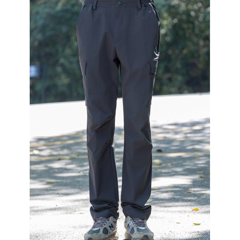 Pantalones de secado rápido al aire libre Pantalones de trekking de nylon para hombres y mujeres Pantalones de bolsas delgados rectos transpirables Pantalones casuales deportivos de tamaño grande