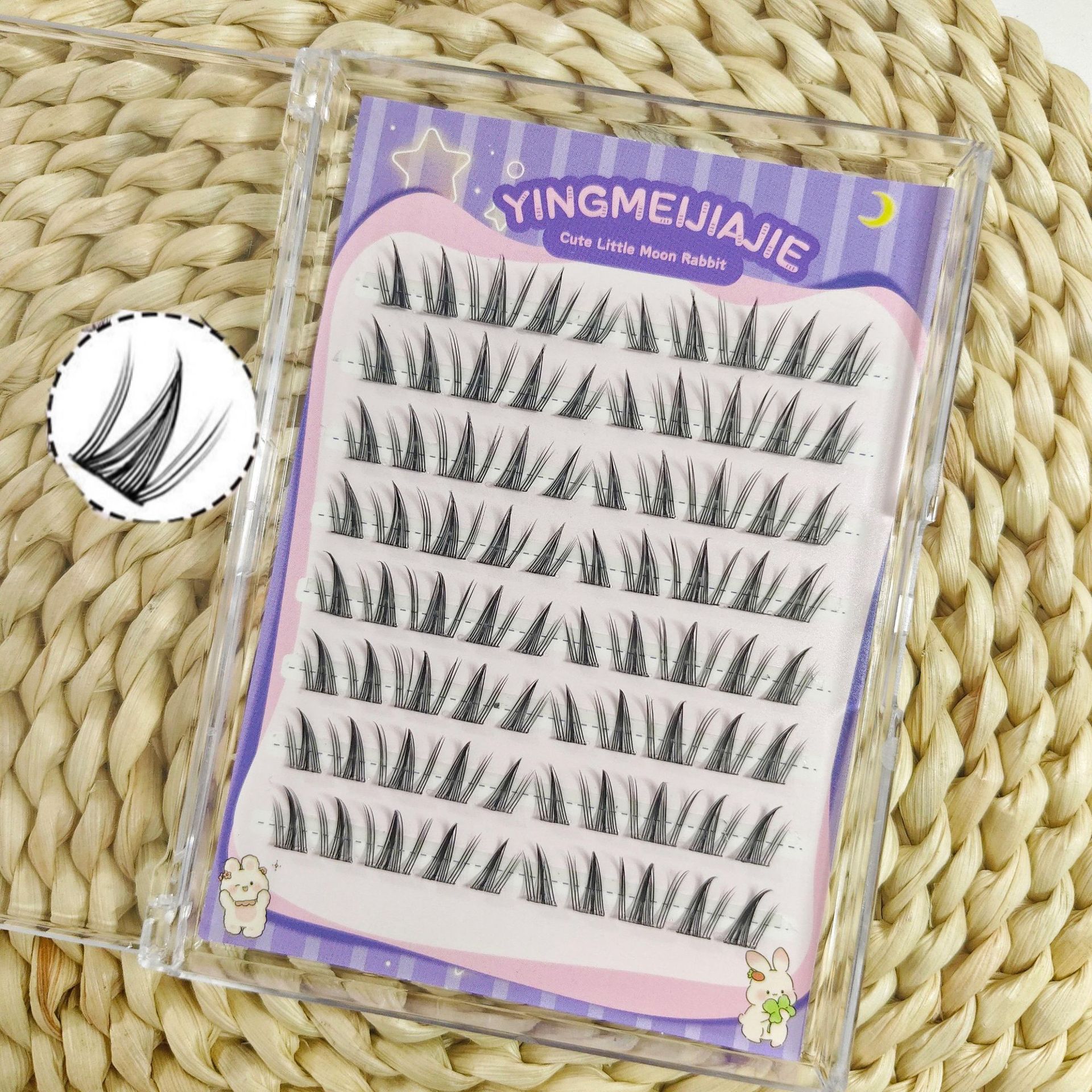 Caja de regalo de pestañas falsas transfronterizas empaquetada en ocho filas YF13 adecuada para principiantes, pestañas falsas sin pegamento, pestañas falsas sin pegamento