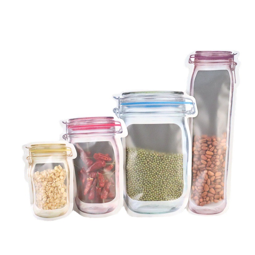 De forma especial bolsa de dulces engrosada de bloqueo de embalaje fresco bolsa de sellado Mason botella bolsa de vacío auto-permanente bolsa de PE esmerilado bolsa de plástico