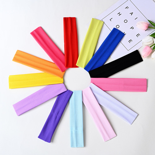 Outdoor sports headband antiperspirant headscarf wholesale running fitness yoga sweat-absorbent headband men's and women's antiperspirant headscarf