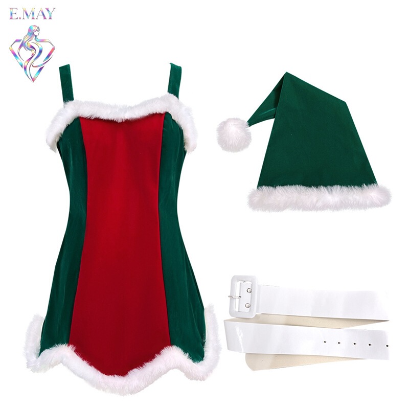 Christmas Dance Party Christmas Costume Cosplay Performance Costume Uniform Christmas Stage Outfit