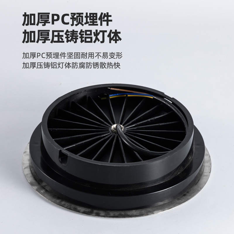 lámpara enterrada al aire libre led lámpara enterrada impermeable ultra delgada incrustada cuadrada lámpara de reflector jardín decoración de jardín inyección enterrada