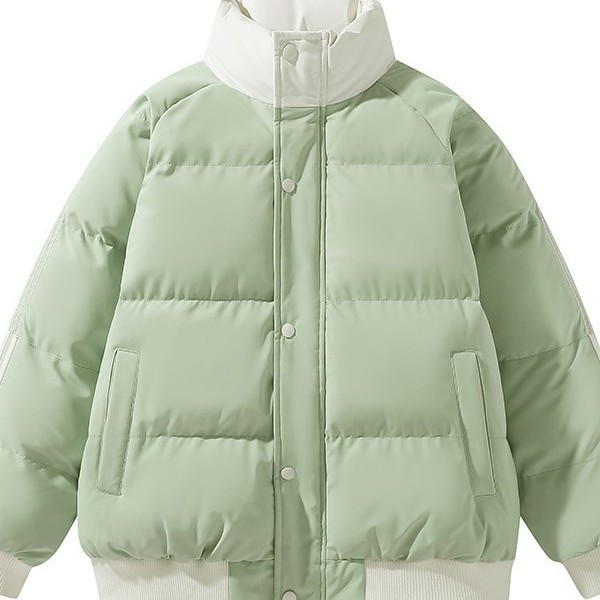 Stand-up collar down cotton jacket for men, winter middle-aged thickened cotton coat, men's warm cotton jacket, trendy