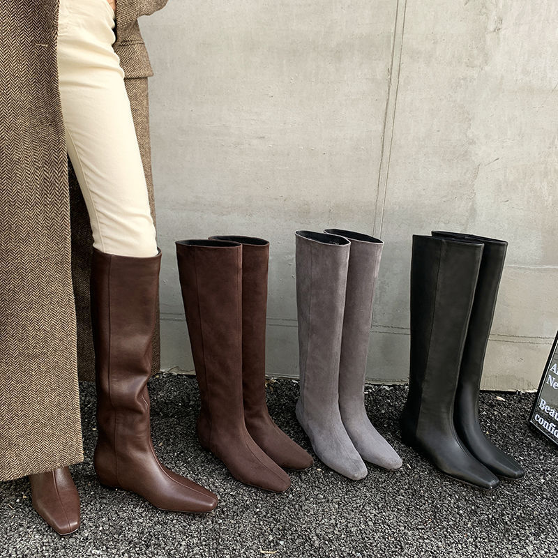 2025 Autumn/Winter Square-Toe Hidden Heel Wedge Long Boots for Women, Over-The-Knee High Riding Boots, Long Slouch Boots 2025 Autumn/Winter Square-Toe Hidden Heel Wedge Long Boots for Women, Over-The-Knee High Riding Boots, Long Slouch Boots