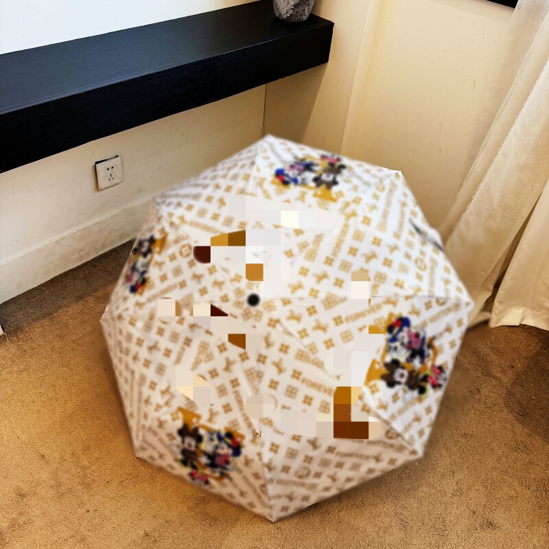 【Classic Branded Umbrella】Mickey Mouse and Donkey-Themed Sunshade Umbrella, Dual-Use for Sun and Rain, Automatic Umbrella, 70% off Eight-Rib Umbrella, Sun Protection