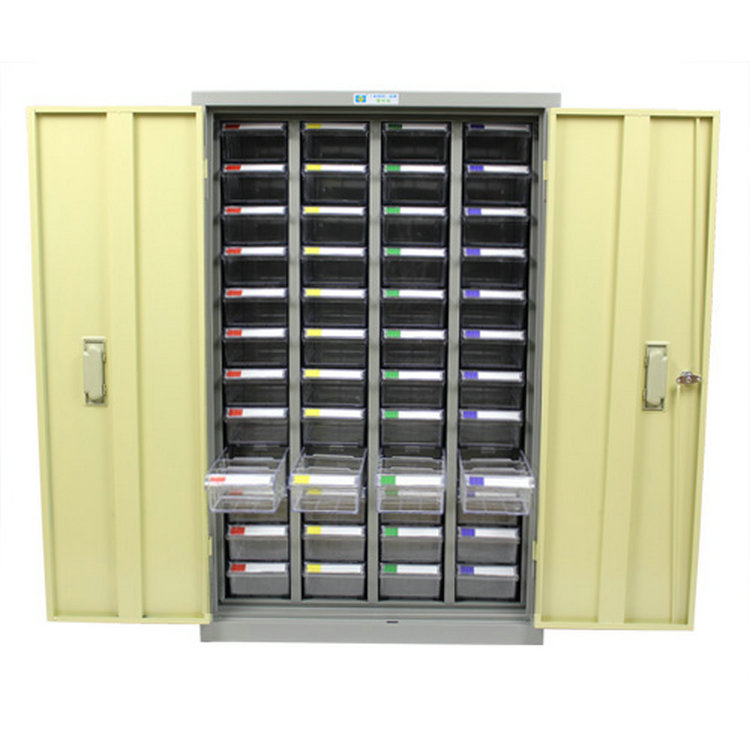 带门抽屉零件柜无门电子元器件柜30抽工具螺丝柜抽屉式滑轨收纳