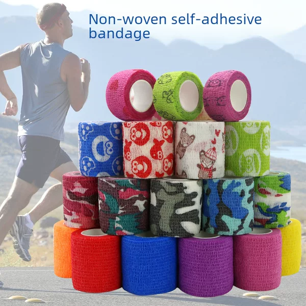 Spot self-adhesive bandage pet dog bandage finger bandage non-woven elastic elastic outdoor camouflage bandage