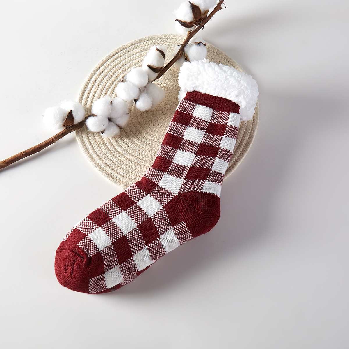 다크 레드 흰색 격자