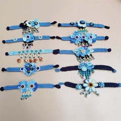 藍染のブレスレット雲南大理民族風は藍染のブレスレットのブレスレットの特色の布衣の手編みを染めます。