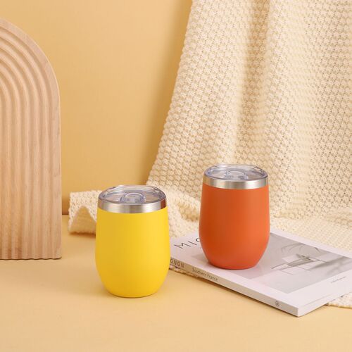 Amazon 12oz Eggshell Cup 304 Stainless Steel Insulated Egg Cup Double Layer Vacuum American Stomach Water Cup Wholesale