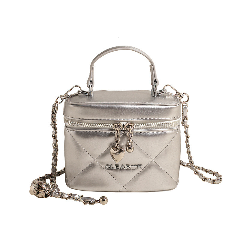 Bolso de mujer, bolso de mano de viento de fragancia, nuevo bordado, bolso de caja universal, sensación de alta calidad, bolso de hombro simple de moda.