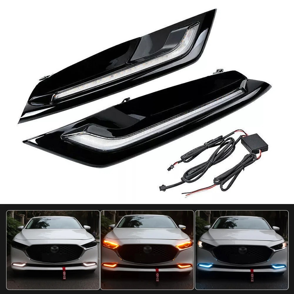 Aplicable a 20 - 21 Mazda 3 Uncella lámpara diurna modificada led flujo de luz de dirección lámpara de niebla de conducción diurna