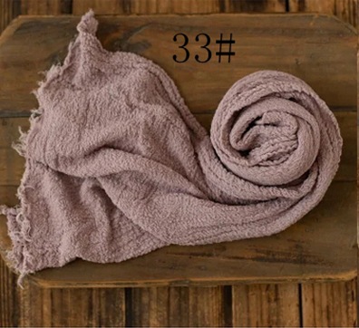 Toalla de gasa recién nacido niños fotografía elástico envoltura de tela bebé fotografía tela plisada seersucker envoltura de tela