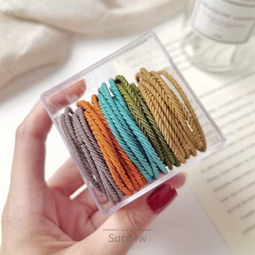 Red Velvet Hair Tie Rubber Band Girl Hairstyle Band Korean Simple Hair Accessory  New Rubber Band Summer Hair Tie