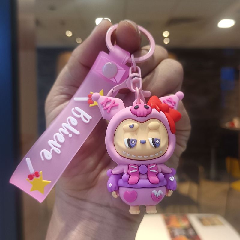 クリエイティブホットスタイルラブブキーホルダー漫画リトルシープペンダントおもちゃベビーグラバーかわいいキーチェーンリング卸売|undefined