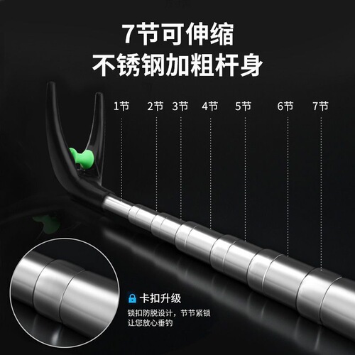 Fishing Rodeo Stand Rod Support Rod Steel Fishing Box Hand Rod Support Platform Telescopic Hard Fishing Chair Thickened Rodeo Frame