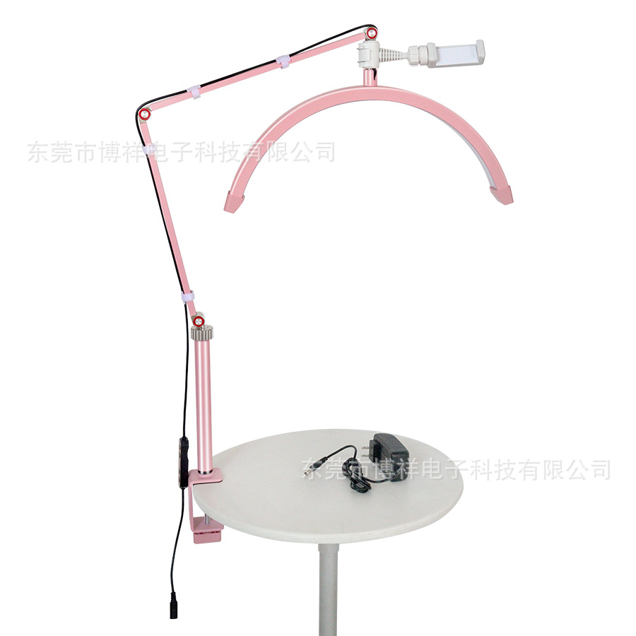 Amazon de 16 pulgadas de medio mes lámpara de belleza de noche de escritorio tatuaje manicura ceja tatuaje pestañas LED lámpara de protección para los ojos Luz de relleno