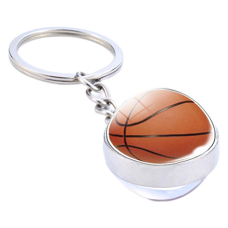 football glass keychain for keys