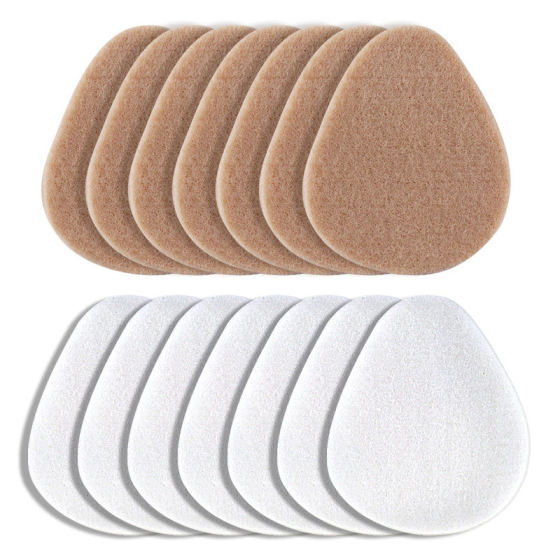 Sports high heels half size mat men and women wholesale foot mat care peach-shaped convenient forefoot mat felt white