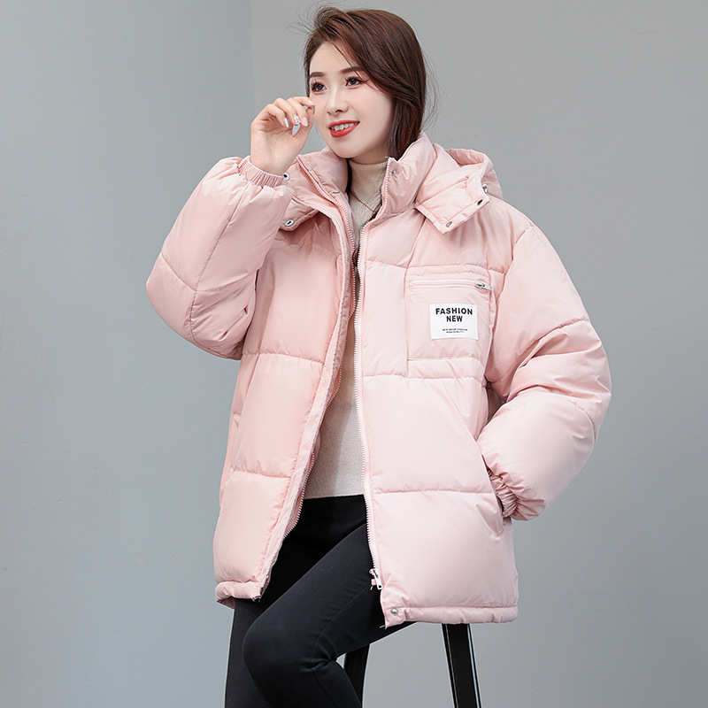 빵 의류 짧은면 패딩 재킷면 패딩 재킷 여성 2024 새로운 패션 느슨한 가을과 겨울 플러스 사이즈 코트 두껍은면 패딩 재킷