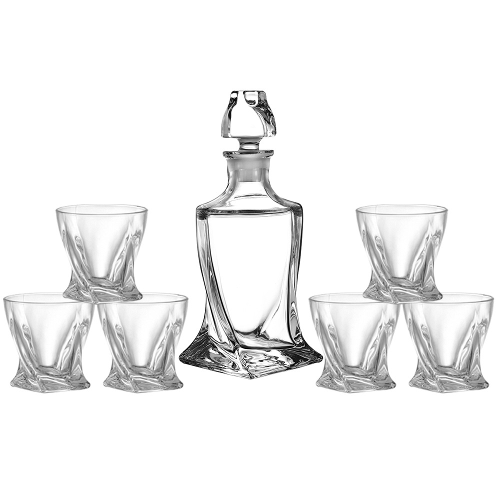 透明水晶玻璃醒酒器套装 酒吧洋酒瓶空瓶套装 跨境威士忌酒樽套装