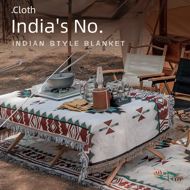 Outdoor camping blanket sofa cover towel multifunctional throw rug Bohemian ethnic style Sucrey picnic mat