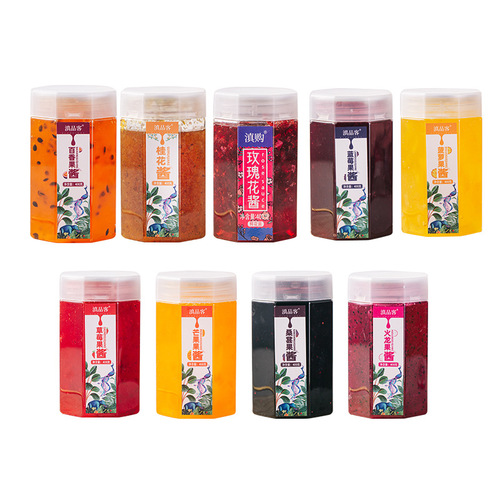 Flower jam wholesale bowl cake ice powder milk tea raw materials rose jam strawberry blueberry jam passion fruit on behalf of