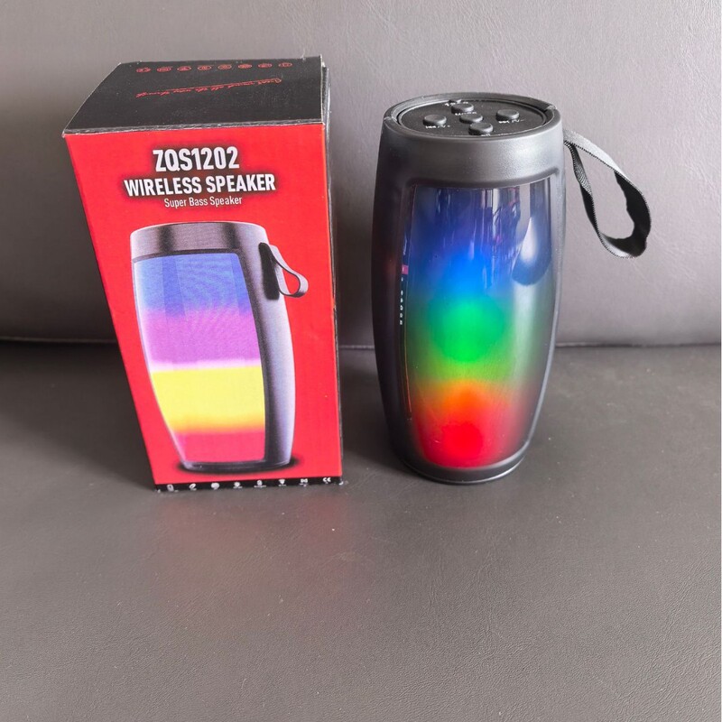 Brand new stock Bluetooth speaker on sale, popular 1202 Bluetooth speaker, illuminated low-cost Bluetooth speaker