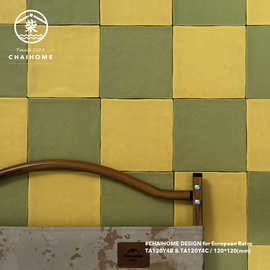 欧式复古哑光绿色小砖仿古做旧方砖厨房墙砖卫生间20x20