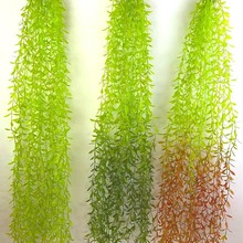 过江龙藤条仿真植物绿色垂柳壁挂仿真水草墙面装饰柳叶绿植装饰