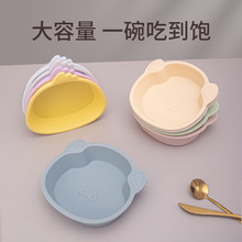 宝宝辅食碗 卡通小鸟食品级硅胶碗 隔热防摔儿童硅胶碗 儿童餐具