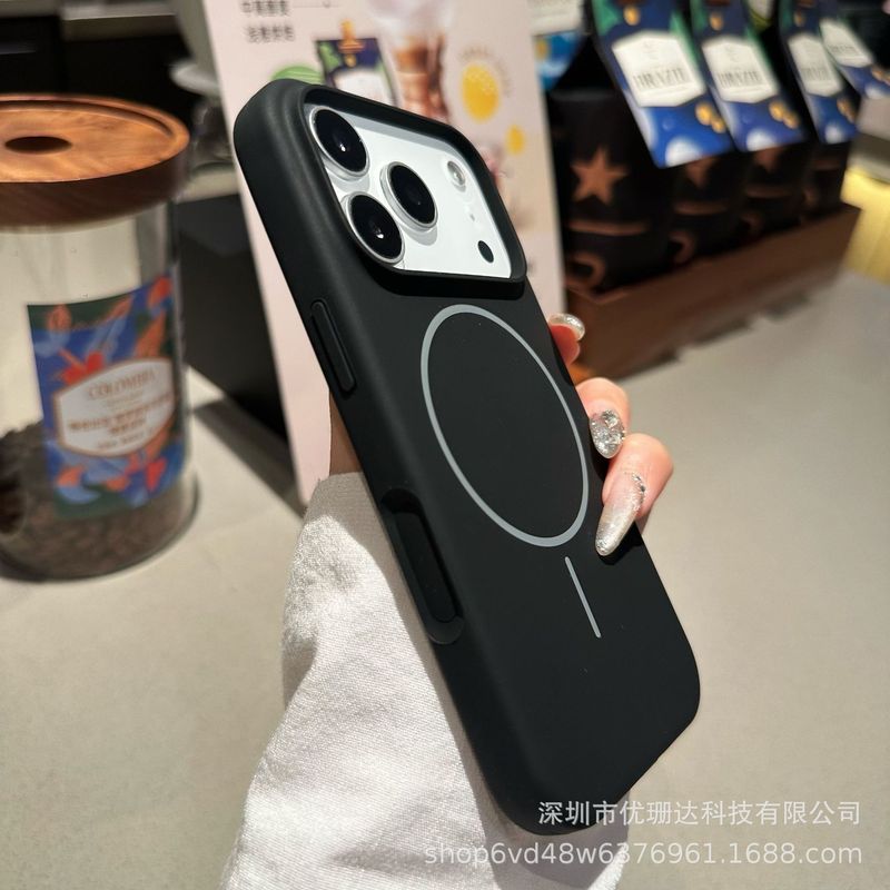 适用iPhone17promax液态硅胶细圈磁吸手机壳苹果16纯色全包保护套|undefined